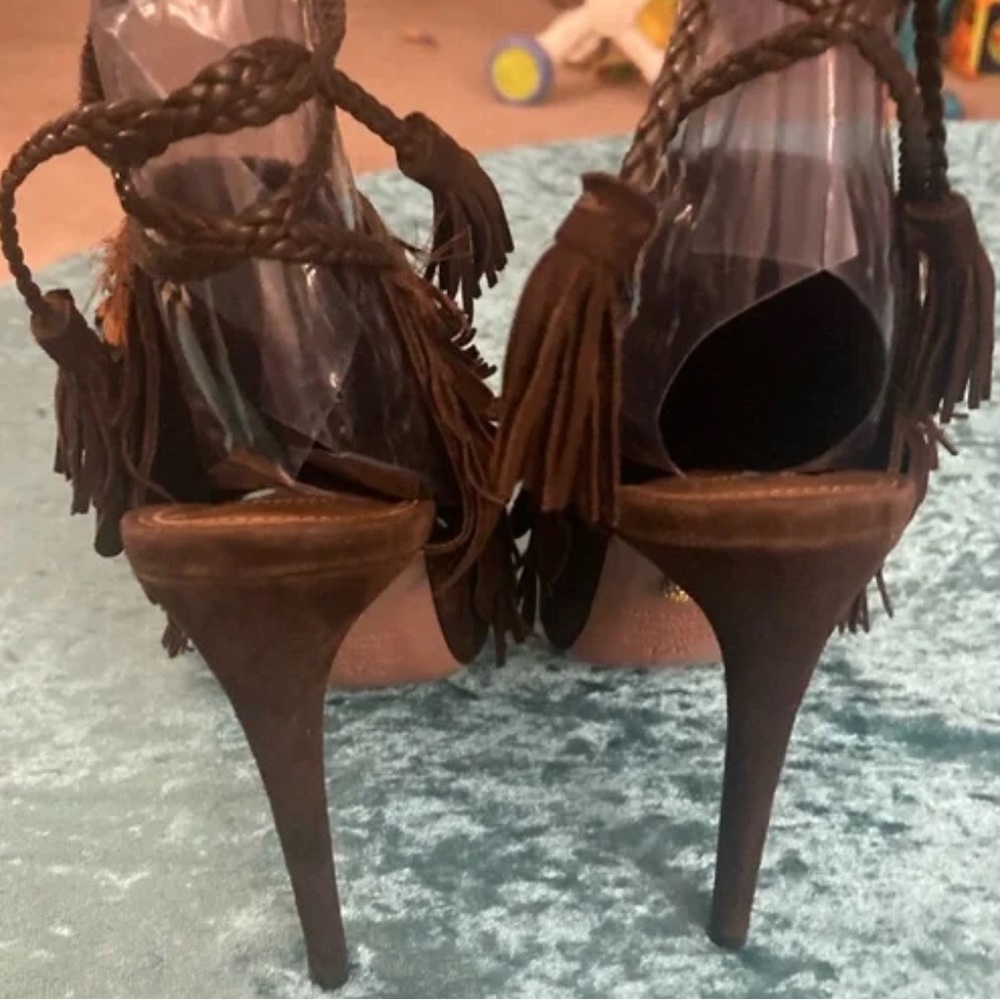 New...Aquazzura Pocohontas Heels❤️👠 - Picture 3 of 5